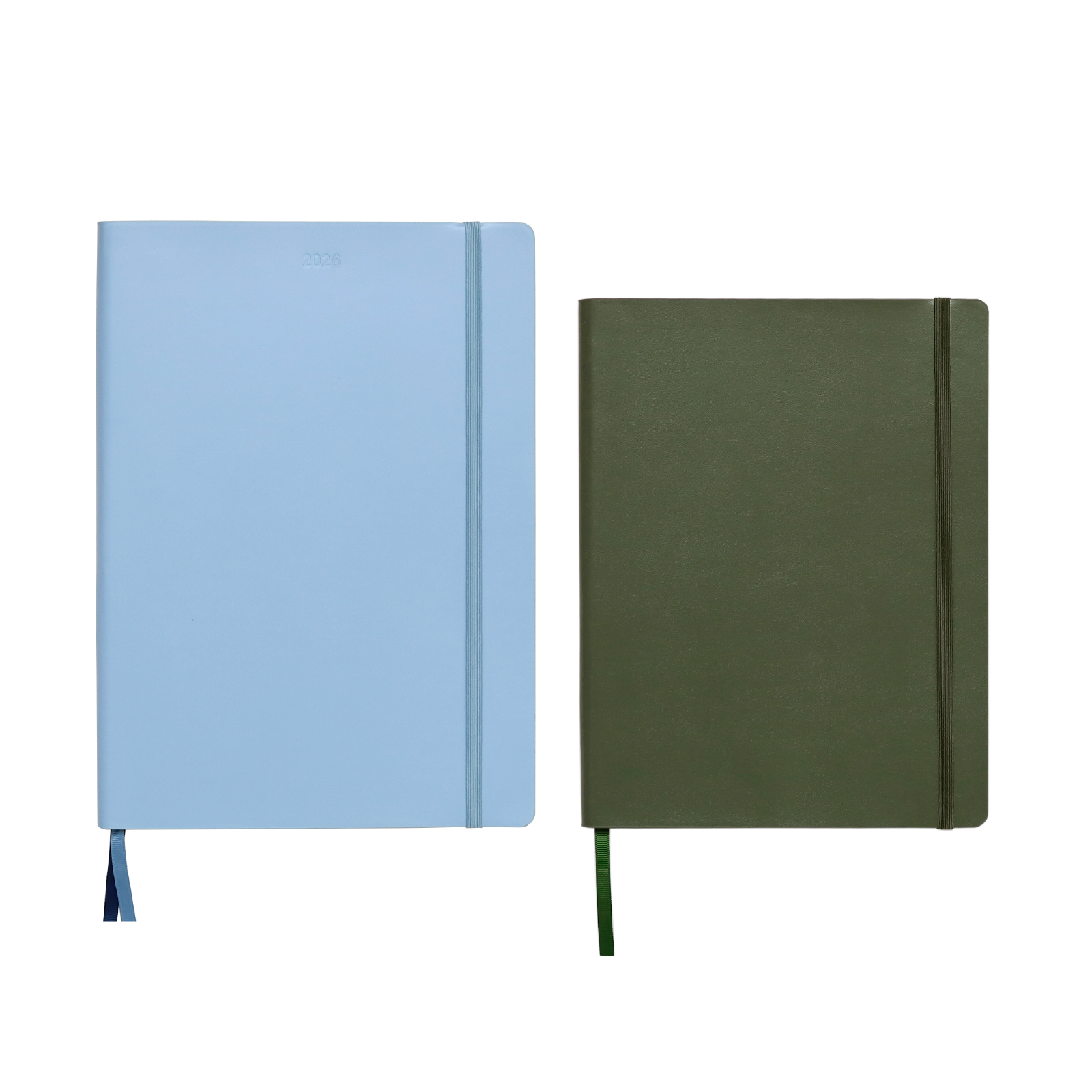 Sky Blue Planner + Olive Notebook Bundle