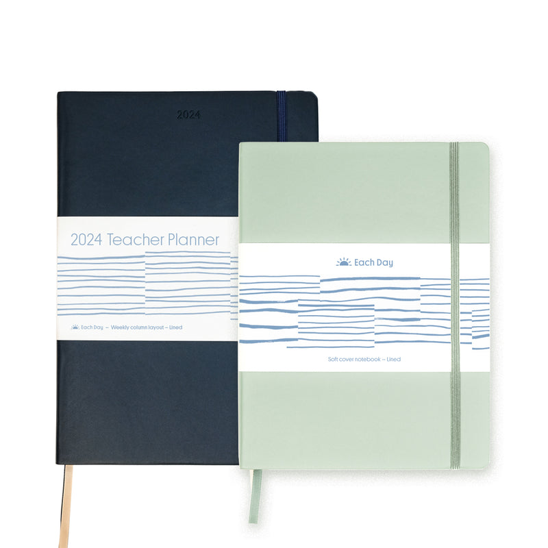 A4 teacher planner and lined notebook