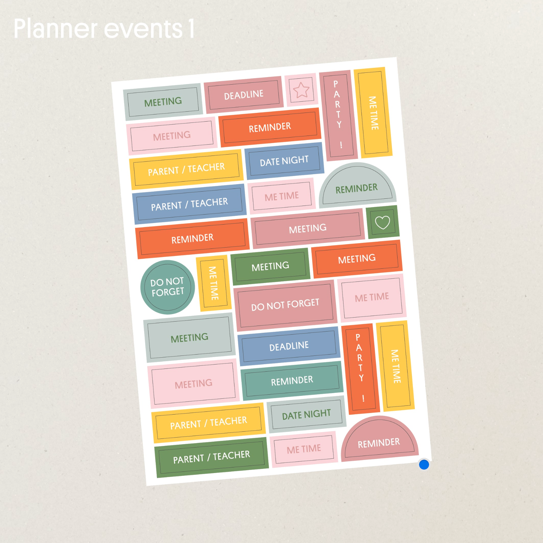 Planner sticker set